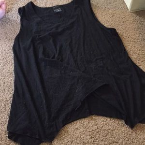 Black shark bite hem tank